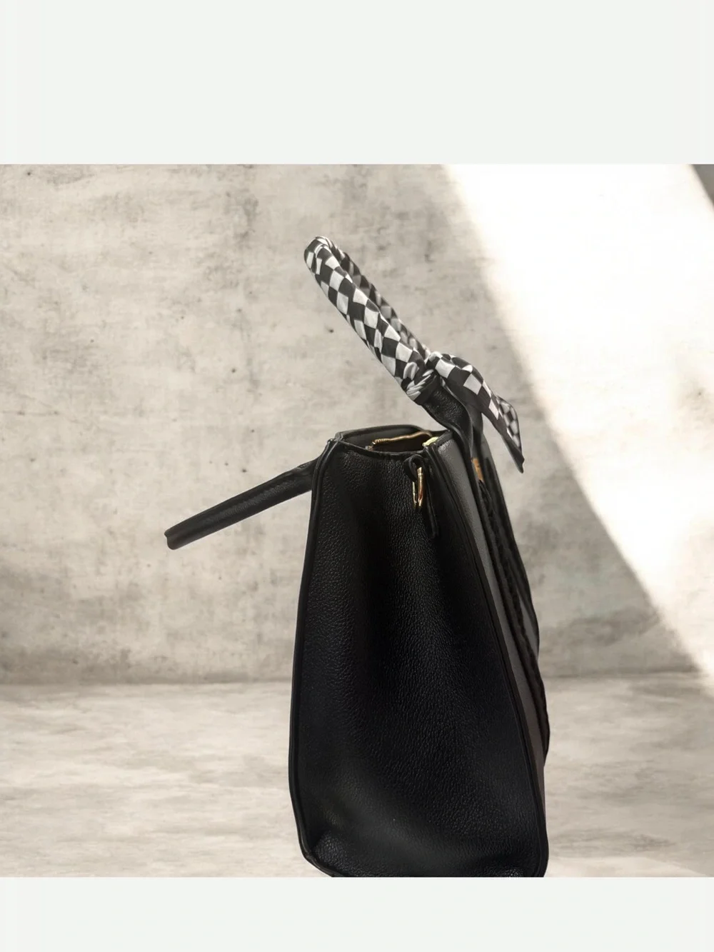 Wrangler Black Faux Leather Tote with Removable Pouch and Detachable Strap